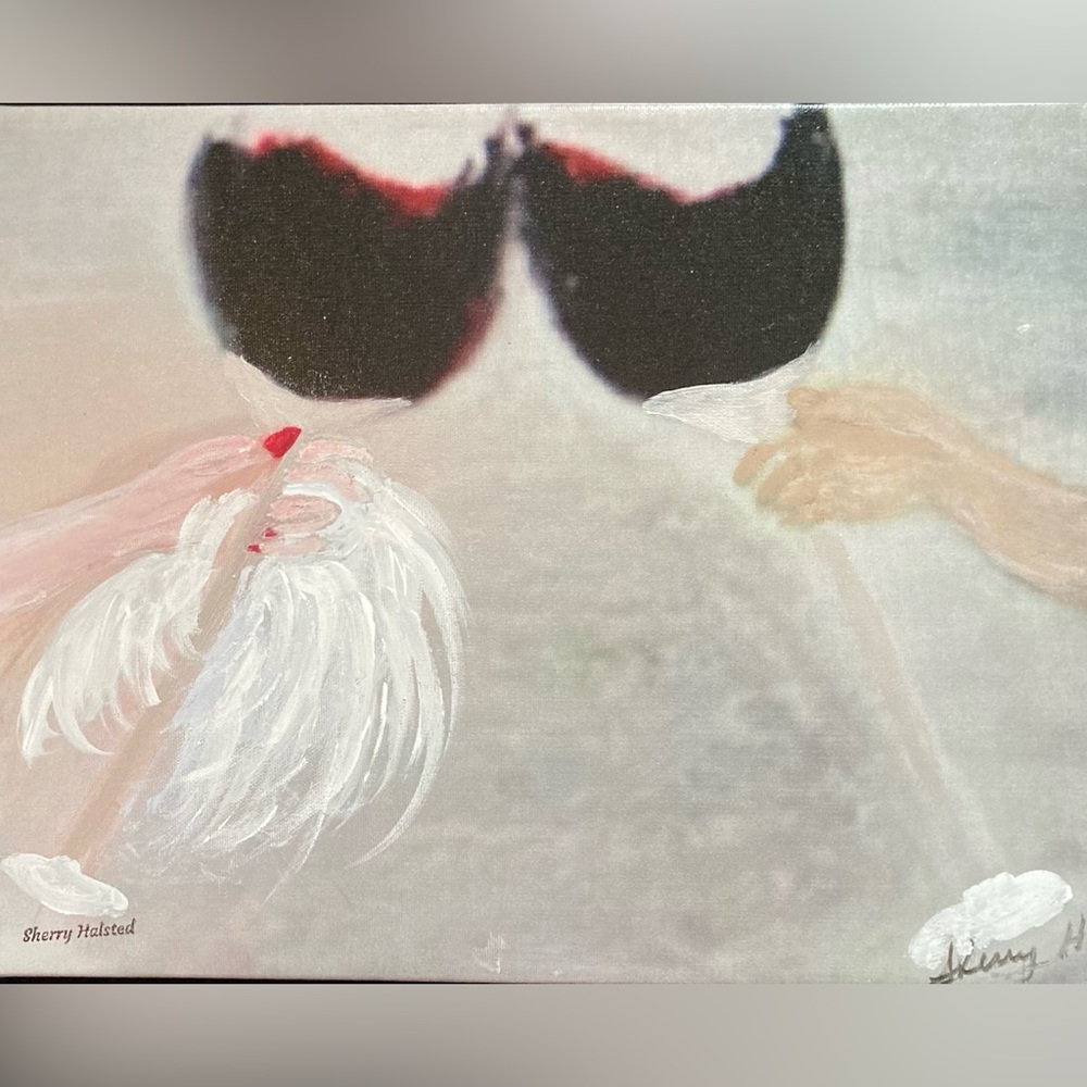 Print of my painting. “A Toast to life!”. nice couples gift